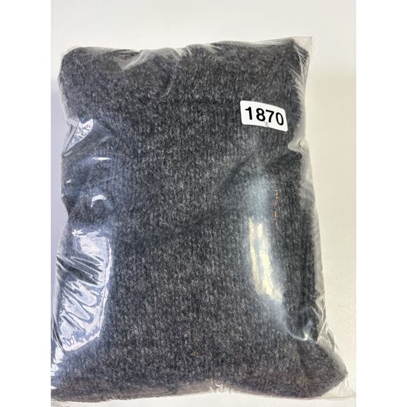 Vintage L.L. Bean Mens XL Sweater Wool Gray Lambswool Shawl Collar Elbow Patch - Picture 6 of 6